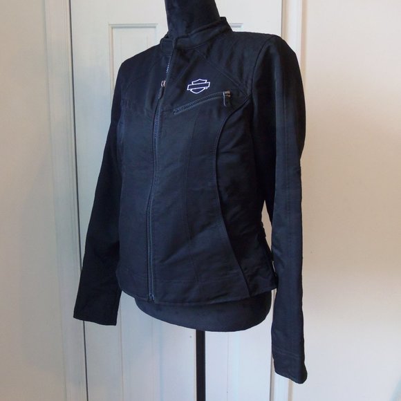 Harley Davidson Black Embellished Jacket sz S - Picture 3 of 16